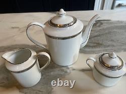 Bernardaud Athena Tea Set Coffee Pot, Cream, Sugar, Tea Cups, Saucers $1600+