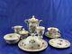Bernardaud Limoges Compagnie Des Indes Red Breakfast In Bed Set Teapot 12 Pieces