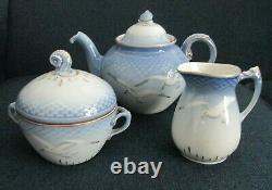 Bing & Grondahl Seagull 3 Piece Tea Set- Tea Pot, Covered Sugar Bowl & Creamer