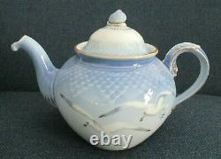 Bing & Grondahl Seagull 3 Piece Tea Set- Tea Pot, Covered Sugar Bowl & Creamer