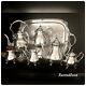 Birmingham Silver Plated Tea Set 6 Pieces / Tilting Tea Pot & Tray Vintage