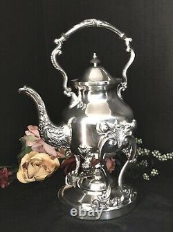 Birmingham Silver Plated Tea Set 6 Pieces / Tilting Tea Pot & Tray Vintage