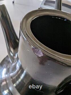 Black Tea Pot SET Made in Italy PAIR of 2 SIGNED 1960s MCM Spaceship Retro Art