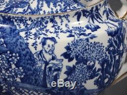 Blue Mikado Royal Crown Derby Coffee Set LARGE Teapot Sugar Cream England
