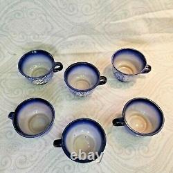 Blue Terracotta 17pc Tea Set Mugs Cups Teapots Dishes Bowls Mexican Handmade