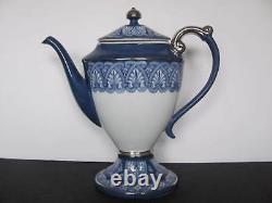 Bombay Blue & White Tile Pattern 10 Pc Set Coffee Pot Teapot Sugar Creamer Mugs