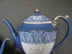 Bombay Blue & White Tile Pattern 10 Pc Set Coffee Pot Teapot Sugar Creamer Mugs