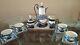 Bombay-cobalt Blue/white Tea/coffee Set- 12 Piece Set Small Chip On Serving Tray