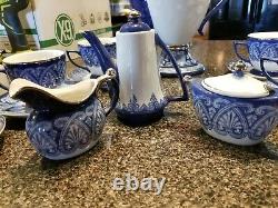 Bombay Company Blue and White Coffee and Tea Set perfect new condition 20 pieces