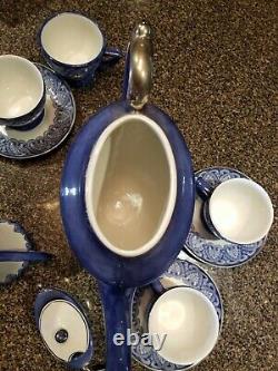 Bombay Company Blue and White Coffee and Tea Set perfect new condition 20 pieces
