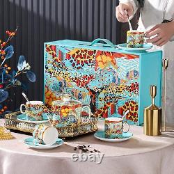 Bone China Tea Set Teapot Gift Bag Quality Porcelain elegant and atmospheric