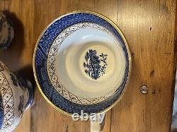 Booths real old willow a8025 Tea Set 4cup Withsaucers Sugar&cream With Yea Pot