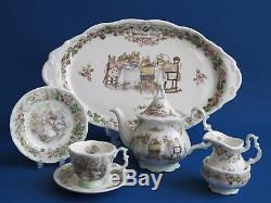 Brambly Hedge Tea Set Miniature Teapot, Trio, Tea Tray Royal Doulton