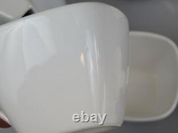 Bredemeijer Wing Modern Bone China Tea Set -Teapot -Sugar Bowl -4 x Cup/Saucer