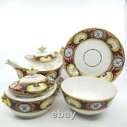 C1815 JOHN ROSE COALPORT English Regency Period Porcelain Tea Set Shell 72