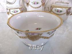 C1830 French Antique Hand Painted Old Vieux Paris Empire Tea Set Gilt Porcelain