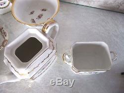 C1830 French Antique Hand Painted Old Vieux Paris Empire Tea Set Gilt Porcelain