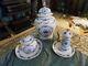 Carlibrinde Porcelanas Tea Pot Biscuit Jar Sugar Bowl & Plates Set Of 5 Pieces