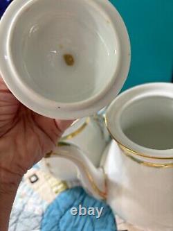 CFH- Haviland china- Gold Gilded- leaf pattern- Charles F Haviland- tea pot