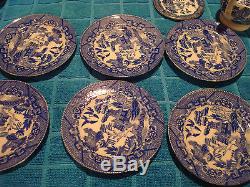 CHILDS TEA SET BLUE WILLOW PATTERN 41 PIECE OCCUPIED JAPAN 1940'S PORCELAIN