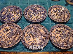 CHILDS TEA SET BLUE WILLOW PATTERN 41 PIECE OCCUPIED JAPAN 1940'S PORCELAIN