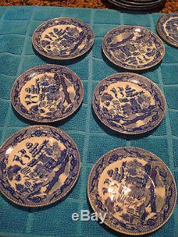 CHILDS TEA SET BLUE WILLOW PATTERN 41 PIECE OCCUPIED JAPAN 1940'S PORCELAIN