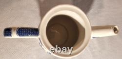 CHURCHILL BLUE WILLOW COFFEE TEA POT SET-4 CUPS & SUGAR BOWL With LID & CREAMER