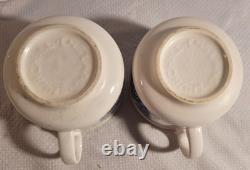 CHURCHILL BLUE WILLOW COFFEE TEA POT SET-4 CUPS & SUGAR BOWL With LID & CREAMER
