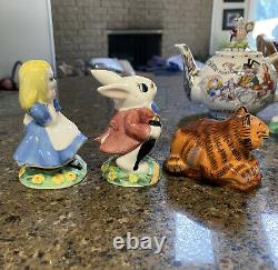 Cardew Design Alice in Wonderland Mad Hatter Tea Pot + 3 sets Salt & Peppers