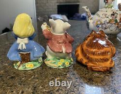 Cardew Design Alice in Wonderland Mad Hatter Tea Pot + 3 sets Salt & Peppers