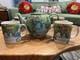 Cardews Terestrial Globe Teapot And 4 Mugs