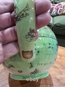 Cardews Terestrial Globe Teapot And 4 Mugs