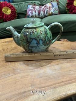Cardews Terestrial Globe Teapot And 4 Mugs