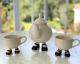 Carlton Ware England Walking Teapot Lustre Vintage Tea Pot And Cups 1970's