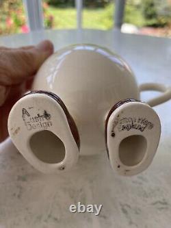 Carlton Ware England Walking Teapot Lustre Vintage Tea Pot and Cups 1970's