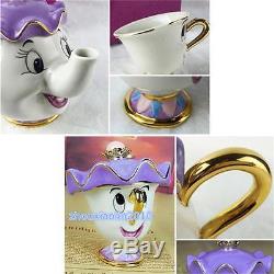 Cartoon Beauty And The Beast Teapot Mug Mrs. Potts Chip Tea Pot and Cup Set 2Pcs