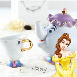Cartoon Beauty and The Beast Teapots Mug Mrs. Potts Chip teaPot and cup set new