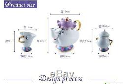 Cartoon Beauty and The Beast Teapots Mug Mrs. Potts Chip teaPot and cup set new