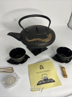 Cast Iron Japanese Dragon FULL Tea Set Made in Japan Excellent Quality! Teavana