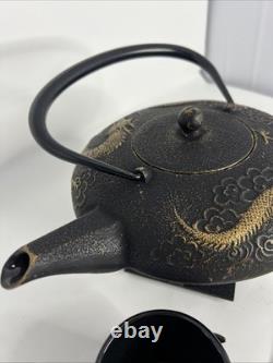 Cast Iron Japanese Dragon FULL Tea Set Made in Japan Excellent Quality! Teavana