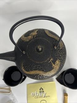 Cast Iron Japanese Dragon FULL Tea Set Made in Japan Excellent Quality! Teavana