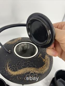 Cast Iron Japanese Dragon FULL Tea Set Made in Japan Excellent Quality! Teavana