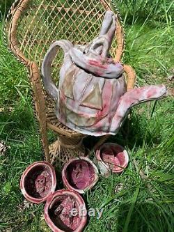 Ceramic Tea pot set / Handmade / Halloween themed / Decorative / Kiln Fired/Art