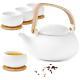 Ceramic Teapot Set, Modern Japanese Tea Pot Set With 04-white Tea Set/4 Cups