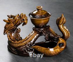 Ceramic Teapot with Infuser Semi Automatic Tea Set Magic Teapot with 8 cups