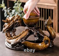 Ceramic Teapot with Infuser Semi Automatic Tea Set Magic Teapot with 8 cups