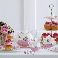 Cheeky Pink 3-Piece (Teapot, Sugar & Creamer) Set, Multi