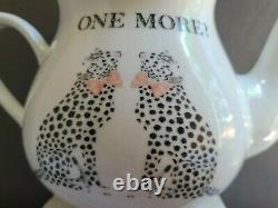 Cheetahs Yvonne Ellen Studio London Magenta One More Teapot w Two Cups Set Pink