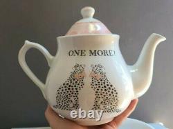 Cheetahs Yvonne Ellen Studio London Magenta One More Teapot w Two Cups Set Pink