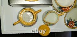 Child Japanese Teapot Tea Set Lusterware 10-pc Floral Hand-painted Free Returns